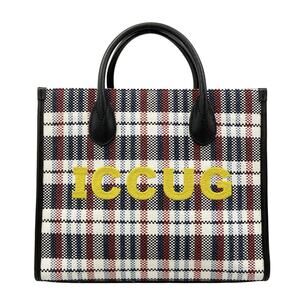 Gucci Small Tote Bag Tote Bag 659983 White Black Multi Cotton Leather